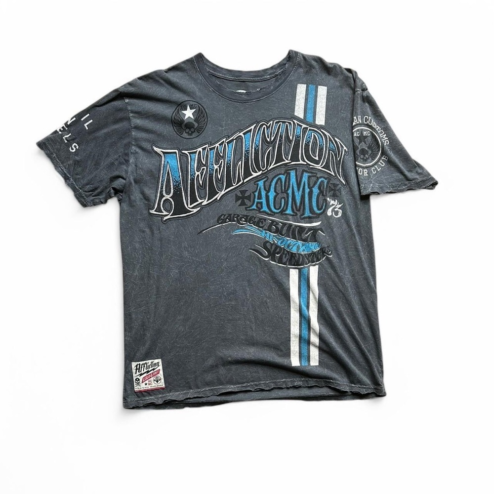 Affliction Men's Gray Graphic T-Shirt